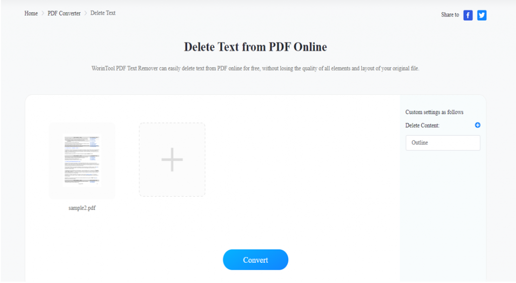 Text in a PDF Using WorkinTool Online Tools Official Image